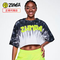 ZUMBA ズンバ 正規品 ウェア レディース Tシャツ 半袖 クロップ丈 短丈 オーバーサイズ ボックスシルエッ…