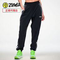 ZUMBA ズンバ 正規品 ウェア レディース ジョガーパンツ ライン ロング丈 裾ゴム ウエストゴム エクササ…