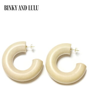 �yGIANNA GISELe �G���f�ځz��BINKY AND LULU�� �r���L�[�A���h���� �E�b�h �� �{�����[�� �傫�� �I�t�� �A�C�{���[ �t�[�v�s�A�X Wood Hoop (Petal chunk) ���f�B�[�X �M�t�g ���b�s���O