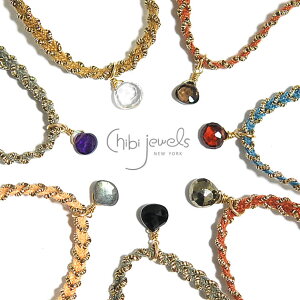 �yCLASSY ���I �G���f�ځz�y�ē��ׁz��chibi jewels�� �`�r�W���G���Y �V�R�� �X���[�L�[ �~�T���K �R�[�h �u���X���b�g Smoky Pastel Cord Bracelet ���f�B�[�X �M�t�g