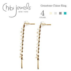 chibi jewels `rWGYS4F VR S[hsAX [Xg[ p[ ^[RCY uhCg Vertical Gemstone Stud Earrings (Gold) fB[X