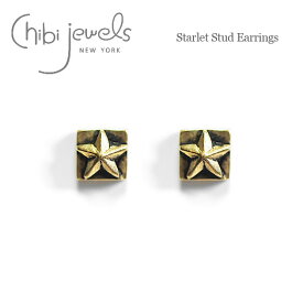 ≪chibi jewels≫ チビジュエルズ星モチーフ スクエア スタッズピアス Shooting Star Stud Earrings (Gold) レディース ギフト ラッピング