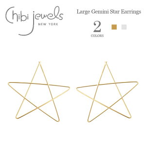 �y���J�������񒅗p�z�yCLASSY GISELe �G���f�ځz�y�ē��ׁz��chibi jewels�� �`�r�W���G���Y �S2�F ��䊐� �X�^�[ �X�^�b�Y �s�A�X Large Gemini Star Earrings (Gold/Silver) ���f�B�[�X �M�t�g ���b�s���O