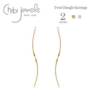 ��chibi jewels�� �`�r�W���G���Y�S2�F �E�F�[�u���C���[ �c�C�X�g �˂��� �����O �s�A�X Wave Long Twist Earrings (Gold/Silver) ���f�B�[�X �M�t�g ���b�s���O
