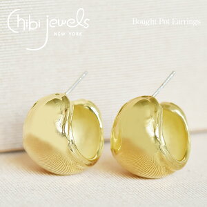 �yVERY STORY GISELe Oggi CLASSY �G���f�ځz�y�ē��ׁz��chibi jewels�� �`�r�W���G���Y �{�����[�� ���E���h ���L �Ղ����� �S�[���h �t�[�v �s�A�X 14���d�グ Bought Pot Earrings (Gold)