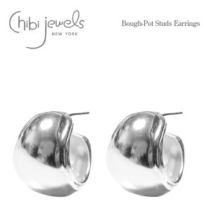 �y��������݂��񒅗p�z�yOggi CanCam GISELe Oggi �G���f�ځz�y�ē��ׁz��chibi jewels�� �`�r�W���G���Y �{�����[�� ���E���h ���L �Ղ����� �t�[�v �s�A�X �V���o�[ SV925 Bought Pot Studs Earrings (Silver)
