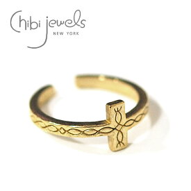 【再入荷】≪chibi jewels≫ チビジュエルズボヘミアン 十字架 ネイティブクロス ゴールドリング 指輪 Native Cross Ring (Gold) レディース ギフト ラッピング