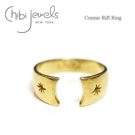 ≪chibi jewels≫ チビジュエルズ星 スターモチーフ ゴールド C型リング 指輪 フォークリング オープンリング Cosmic Rift Ring (Gold) レディース ギフト ラッピング
