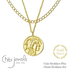 �y�ē��ׁz��chibi jewels�� �`�r�W���G���Y �I�ׂ� 6WAY ���C���[�h �l�b�N���X 2�{�Z�b�g �`�F�[�� �d�˂Â� �l�C�e�B�u ���[�Y ���C�I�� �R�C���l�b�N���X �S�[���h 14���d�グ (Gold) ���f�B�[