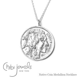 【予約販売 9月入荷】≪chibi jewels≫ チビジュエルズ ネイティブ コインネックレス メダリオン サークル ネックレス コイン Native Coin Medallion Necklace (Silver) レディース ギフト ラッピング