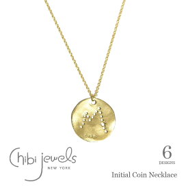 【スタイリスト 大草直子さん愛用】【再入荷】≪chibi jewels≫ チビジュエルズ　星 イニシャル 型抜き スター ゴールド メダル ネックレス コイン Initial Coin Necklace (Gold) レディース