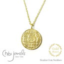 【VERY GISELe 雑誌掲載】【再入荷】≪chibi jewels≫ チビジュエルズ セイロン サークル コインネックレス ナンバー コイン ネックレス ゴールド 14金仕上げ Coin Necklace (Gold) レディース