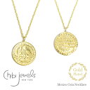 【GISELe 美的 雑誌掲載】【再入荷】≪chibi jewels≫ チビジュエルズ メキシコ コインネックレス 古代 レリーフ ネックレス ゴールド 14金仕上げ Ancient Mexico Coin Necklace (Gold) レディース ギフト ラッピング