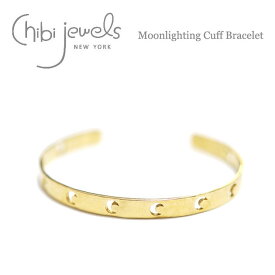【STORY 雑誌掲載】≪chibi jewels≫ チビジュエルズ 月 ムーン モチーフ ゴールドバングル Moonlighting Cuff Bracelet (Gold) レディース ギフト ラッピング