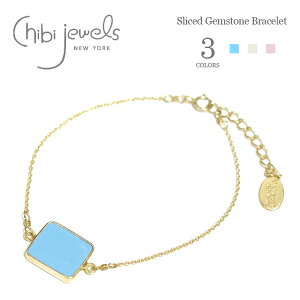 �y�ē��ׁz��chibi jewels�� �`�r�W���G���Y�{�w�~�A�� �S3�F �X���C�X �V�R�� �^�[�R�C�Y ���[���X�g�[�� �s���N �`�F�[�� �u���X���b�g Sliced Gemstone Bracelet ���f�B�[�X