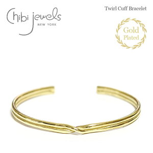 �ySTORY �G���f�ځz�y�ē��ׁz��chibi jewels�� �`�r�W���G���Y �˂��� �c�C�X�g C�^ �o���O�� 14���d�グ Twirl Cuff Bracelet (Gold) ���f�B�[�X �M�t�g ���b�s���O