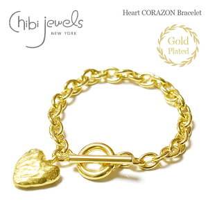 �ySTORY GISELe �G���f�ځz�y�ē��ׁz��chibi jewels�� �`�r�W���G���Y �n�[�g �S�� �R���\�� ���`�[�t �`�F�[�� �}���e�� �u���X���b�g �S�[���h 14���d�グ �o���G�R�A Heart CORAZON Bracelet (Gold) ���f