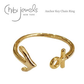 【再入荷】【楽天スーパーセール 50％OFF】≪chibi jewels≫ チビジュエルズ 錨 イカリ モチーフ フープ キーチャーム キーホルダー Anchor Key Chain Ring (Gold) レディース ギフト ラッピング