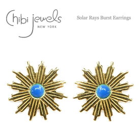 【再入荷】≪chibi jewels≫ チビジュエルズボヘミアン 太陽光線 サークル スタッズピアス Solar Rays Burst Earrings (Gold) レディース ギフト ラッピング
