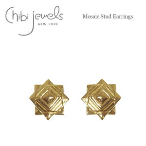 yēׁzchibi jewels `rWGY XN UCN XNGA lp S[h X^bYsAX Mosaic Stud Earrings (Gold) fB[X Mtg bsO