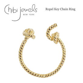 【再入荷】【楽天スーパーセール 50％OFF】≪chibi jewels≫ チビジュエルズロープモチーフ フープ キーチャーム キーリング キーホルダー Ropel Key Chain Ring (Gold) レディース ギフト ラッピング