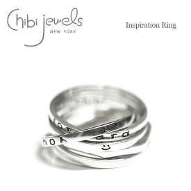 【CLASSY 雑誌掲載】≪chibi jewels≫ チビジュエルズ メッセージ ロゴ 5連 リング シルバー 指輪 SV925 Inspiration Ring (Silver) レディース ギフト ラッピング
