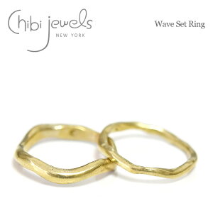 ��chibi jewels�� �`�r�W���G���Y�g �E�F�[�u ���`�[�t �S�[���h �����O �w�� 2�{ �Z�b�g Wave Set Ring (Gold)���f�B�[�X �M�t�g ���b�s���O
