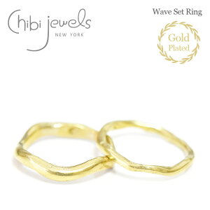 �y�Җ]�̍ŐV��z��chibi jewels�� �`�r�W���G���Y �g �E�F�[�u ���`�[�t �����O �w�� 2�{�Z�b�g �S�[���h 14���d�グ Wave Set Ring (Gold)���f�B�[�X �M�t�g ���b�s���O