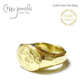 【再入荷】≪chibi jewels≫ チビジュエルズ リディア ライオン 古代 アンティークコイン シグネット リング ゴールド 小指 ピンキーリング 指輪 14金仕上げ Lydia Lion Coin Ring (Gold)