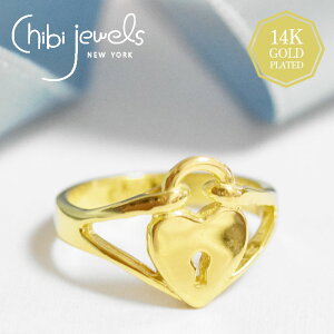 �y�ē��ׁz��chibi jewels�� �`�r�W���G���Y �n�[�g ���b�N �����O �S�[���h �w�� 14���d�グ Heart Lock Ring (Gold)
