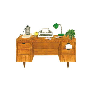 ≪Dear Hancock≫ ディア ハンコックタイプライターとコーヒー&ドーナツ ポストカード General Greeting Card【楽ギフ_包装】【楽ギフ_メッセ入力】【代筆OK】【RCP】