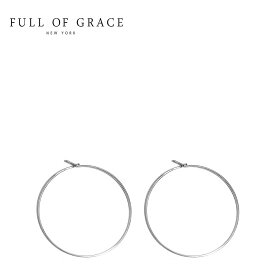 【再入荷】≪FULL OF GRACE≫ フルオブグレイスシンプル ワイヤー シルバー SV925 フープ ピアス Sサイズ Hoop Earrings (Silver) レディース ギフト ラッピング