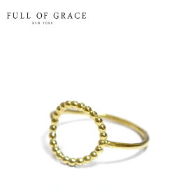 【再入荷】≪FULL OF GRACE≫ フルオブグレイス華奢 ゴールド 小粒 ビーズ サークル リング Circle Ring (Gold) レディース ギフト ラッピング