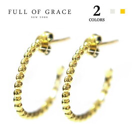 【GISELe 雑誌掲載】≪FULL OF GRACE≫ フルオブグレイス 小粒 フープ ピアス Hoop Earrings (Gold)レディース ギフト ラッピング