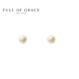 【全品対象500円OFFクーポン配布中】≪FULL OF GRACE≫ フルオブグレイス真珠パール スタッズピアス Small Pearl Earrings (Gold) レディース ギフト ラッピング