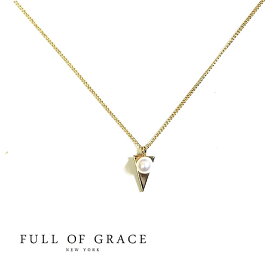 【全品対象500円OFFクーポン配布中】≪FULL OF GRACE≫ フルオブグレイスモダンコレクション パール トライアングル ゴールドネックレス SAKU Necklace(Gold)レディース ギフト ラッピング