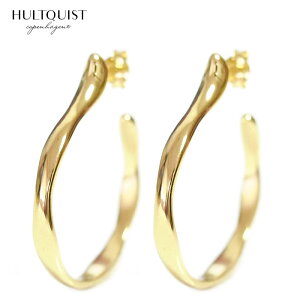 �yCLASSY Oggi GISELe �G���f�ځz�y�ē��ׁz��HULTQUIST copenhagen�� �t���g�N�C�X�g �R�y���n�[�Q�� �j���A���X �J�[�u �t�[�v �s�A�X �S�[���h Vermal �o�[���C�� 18���R�[�e�B���O Hoop Earrings (Gold)