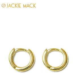 【待望の最新作】≪Jackie Mack≫ ジャッキー マック シンプル 中折れ 華奢 10mm フープ ピアス ゴールド 18金コーティング仕上げ ESSENTIAL HUGGIES (Gold) レディース ギフト ラッピング