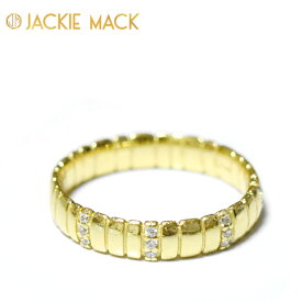 【待望の最新作】≪Jackie Mack≫ ジャッキー マック キュービックジルコニア CZ ライン デザイン リング 指輪 ゴールド Mystic Ring (Gold) レディース ギフト ラッピング