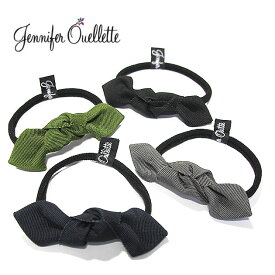 【VERY 雑誌掲載】【再入荷】≪Jennifer Ouellette≫ ジェニファー オーレット 全4色 小さめ リボン ヘアゴム Bow Pony Hair Band (Olive/Dark Navy/Grey/Black) レディース ギフト ラッピング