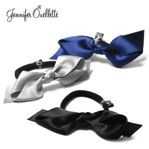 �yVERY �G���f�ځz�y�ē��ׁz��Jennifer Ouellette�� �W�F�j�t�@�[ �I�[���b�g �S3�F �T�e�� ���{�� �w�A�S�� �� �u���b�N �O���[ �� �l�C�r�[ �u���[ Bow Satain Pony Hair tie ���f�B�[�X �M�t�g ���b�s��
