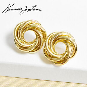 yCLASSY GfځzyēׁzKenneth Jay Lane PlX WFC [ cCXg O t[  X^bY sAX S[h Q Swiri Love Knot Post Earrings (Gold) fB[X Mtg bs