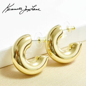 【VERY STORY 雑誌掲載】【待望の最新作】≪Kenneth Jay Lane≫ ケネス ジェイ レーン ボリューム チューブ フープ ピアス ゴールド Tube Hoop Earrings (Gold) レディース ギフト ラッピング