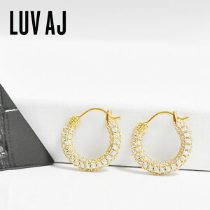 �y�ē��ׁz��LUV AJ�� ���u�G�[�W�F�C �r�W���[ �N���X�^�� CZ �L���[�r�b�N�W���R�j�A ���܂� �����^�b�` �t�[�v �s�A�X �S�[���h Pave Amalfi Huggies Earrings (Gold) ���f�B�[�X �M�t�g ���b�s���O