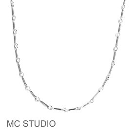 【待望の最新作】≪MC STUDIO≫ エムシースタジオ 約41cm バー リンク デザイン チェーン シルバー ネックレス SV925 Bar Link Chain Necklace (Silver) レディース ギフト ラッピング