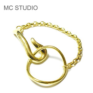 �yOggi �G���f�ځz�y�ē��ׁz��MC STUDIO�� �G���V�[�X�^�W�I �����O �t�[�v �T�[�N�� �`�F�[�� �t�b�N �S�[���h �u���X���b�g Wave Hoop Chain Bracelet (Gold) ���f�B�[�X �M�t�g ���b�s���O