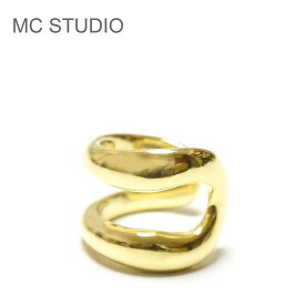 【再入荷】【GISELe Oggi STORY CLASSY 雑誌掲載】≪MC STUDIO≫ エムシースタジオ 幅広 ボリューム ぷっくり 大きめ ダブル リング ゴールド DOUBLE LINE Ring (Gold) レディース ギフト