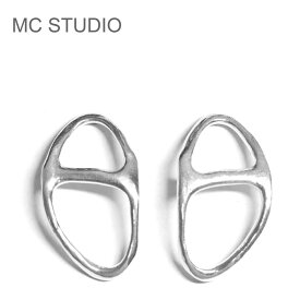 【Oggi 雑誌掲載】【再入荷】≪MC STUDIO≫ エムシースタジオ オーバル 楕円 スタッズ ピアス シルバー SV925 Oval Earrings (Silver) レディース ギフト ラッピング