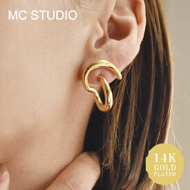 【待望の最新作】≪MC STUDIO≫ エムシースタジオ ラウンド 変形 フープ ピアス ゴールド Earrings (Gold) レディース ギフト ラッピング