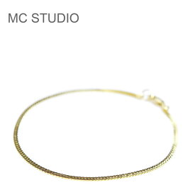 【再入荷】≪MC STUDIO≫ エムシースタジオ幅広 スネーク チェーン ゴールド ブレスレット Vermeil バーメイル Thick Snake Chain Bracelet (Gold) レディース ギフト ラッピング